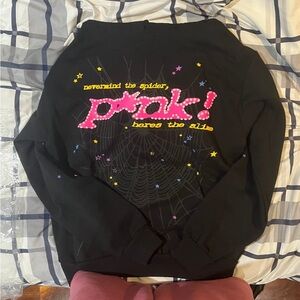 Sp5der Pink Hoodie ‘Black’ (M)
